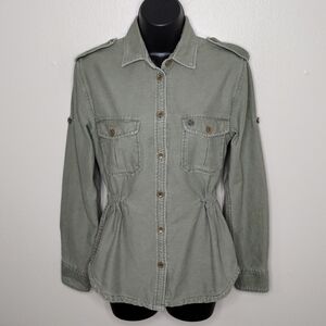 Obey Propaganda Women's XS Military Field Jacket Army Canvas Hip Hop Streetwear